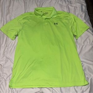 Under Armour The Performance Polo Golf Athletic‎ Training Shirt XL neon green